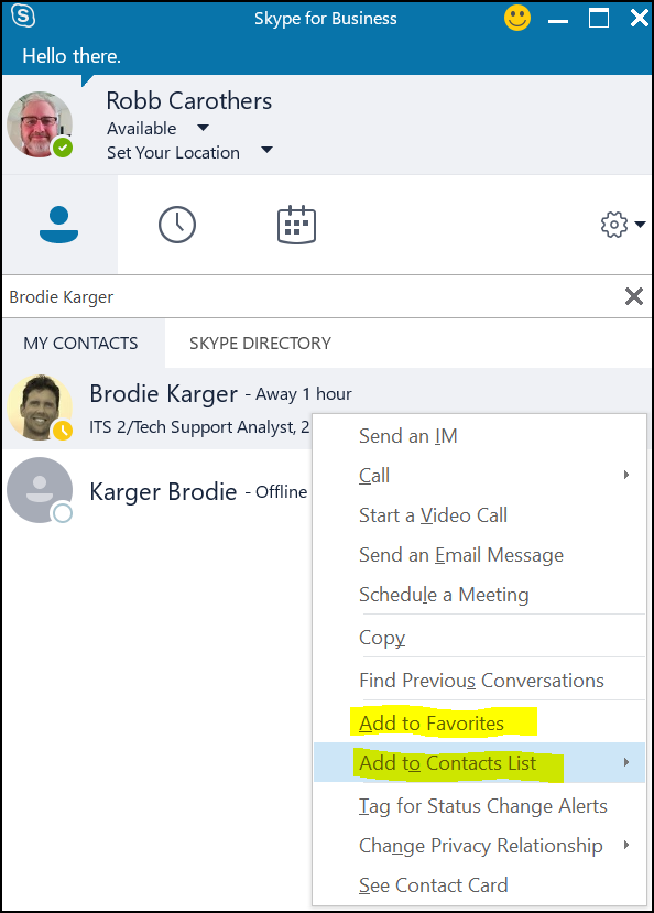 skype for business outlook mac